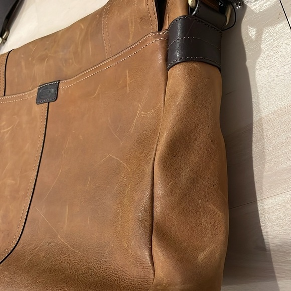 Brown genuine Leather field Messenger Bag - Picture 11 of 16